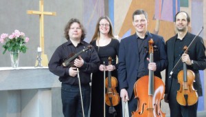 CoMa kvartetten: Fredrik From, Julia Dagerfelt, Kjeld Steffensen, Rastko Roknic